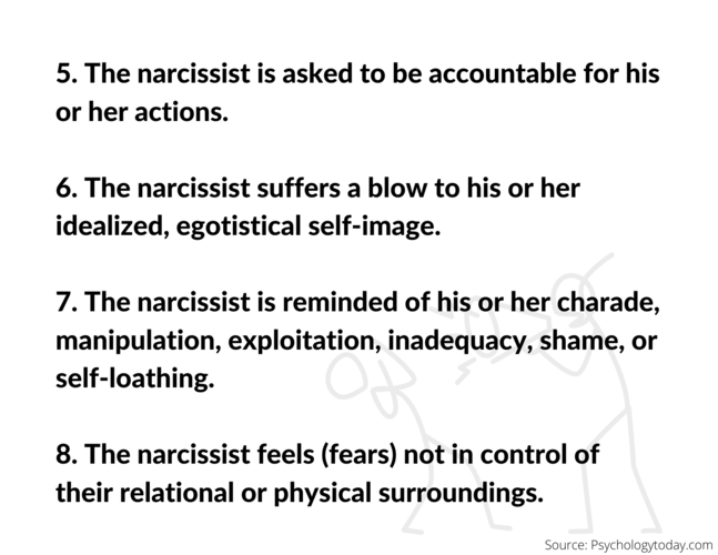 Four signs you’re about to witness narcissistic rage. 