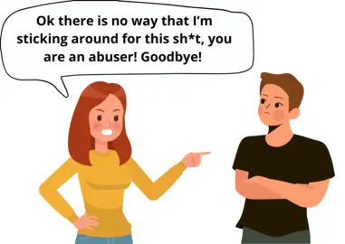 A victim of narcissistic abuse leaving her abuser