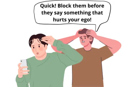 A narcissist telling another narcissist to block someone.