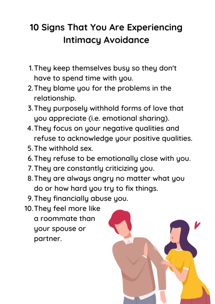 10 signs of intimacy avoidance.