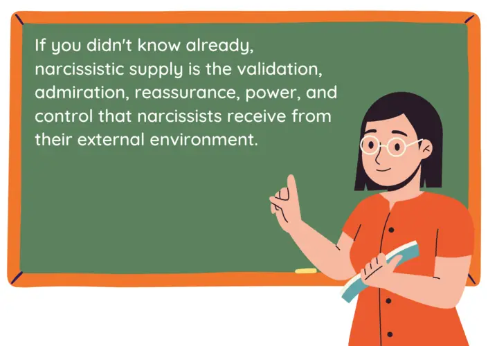 A teacher talking about narcissistic supply. 